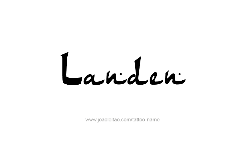 Tattoo Design  Name Landen   