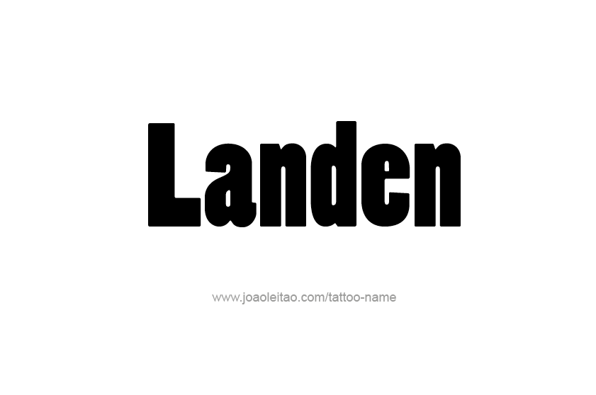 Tattoo Design  Name Landen   