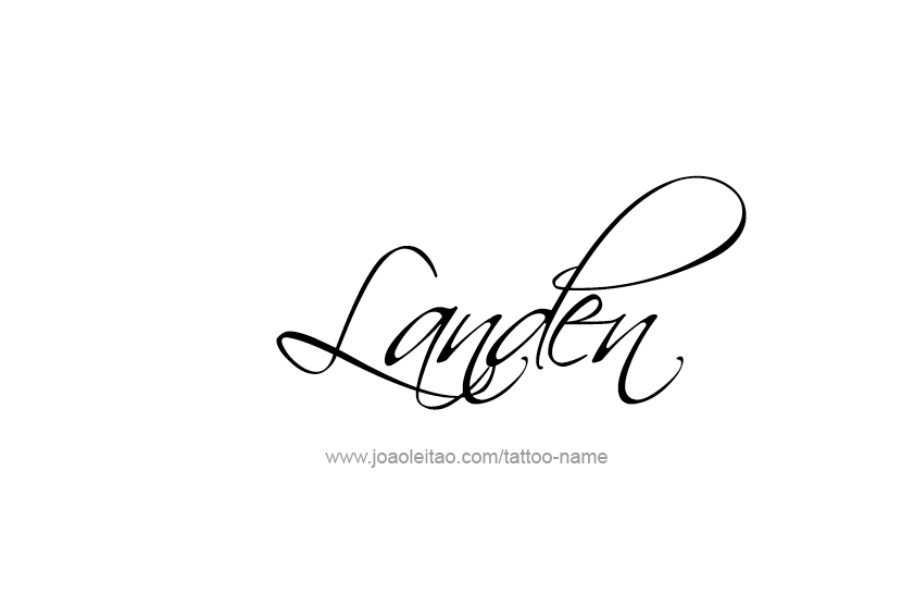 Tattoo Design  Name Landen   