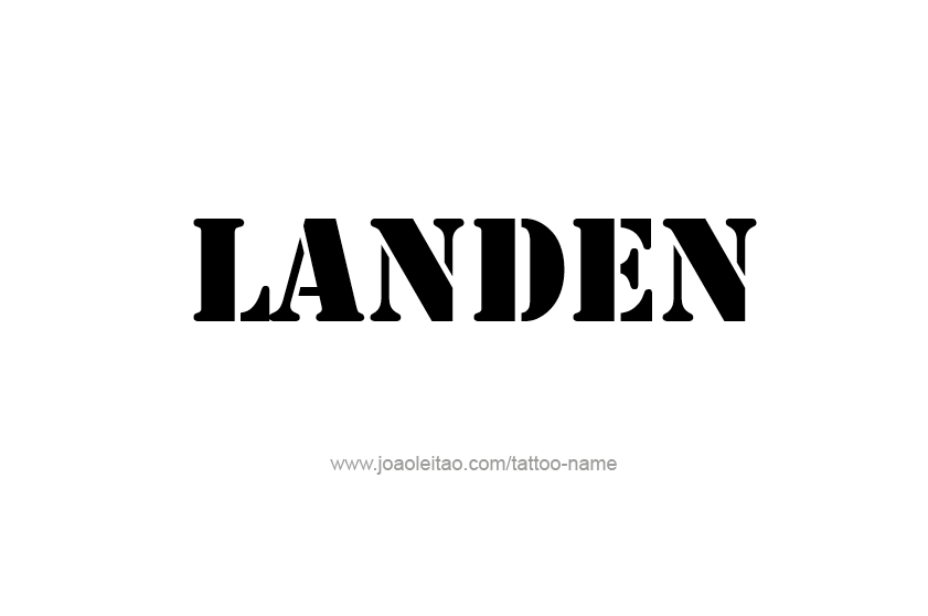 Tattoo Design  Name Landen   