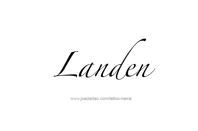 Tattoo Design  Name Landen   