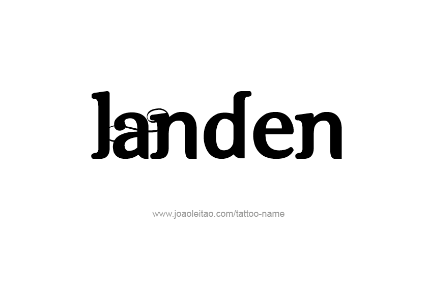 Tattoo Design  Name Landen   