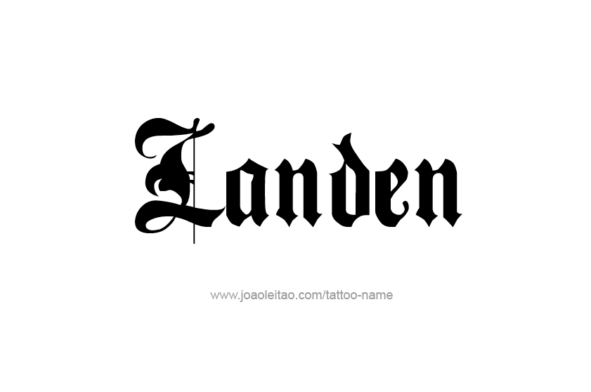 Tattoo Design  Name Landen   