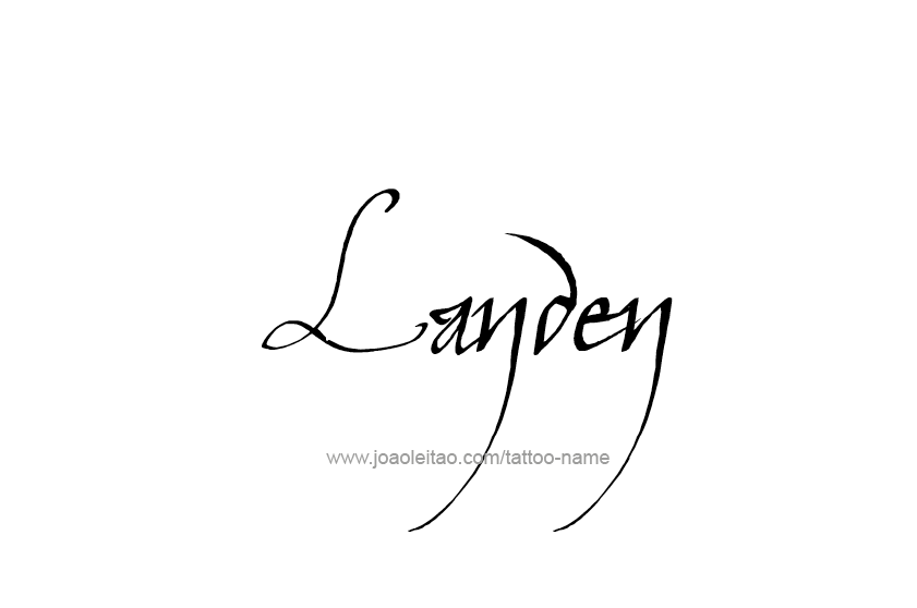 Tattoo Design  Name Landen   