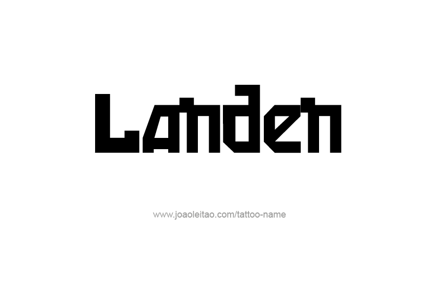 Tattoo Design  Name Landen   