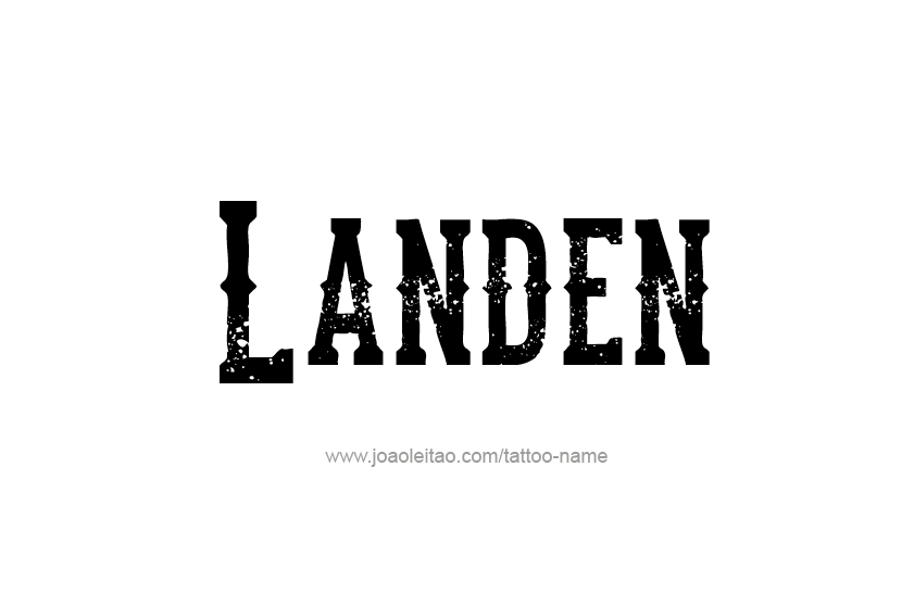 Tattoo Design  Name Landen   