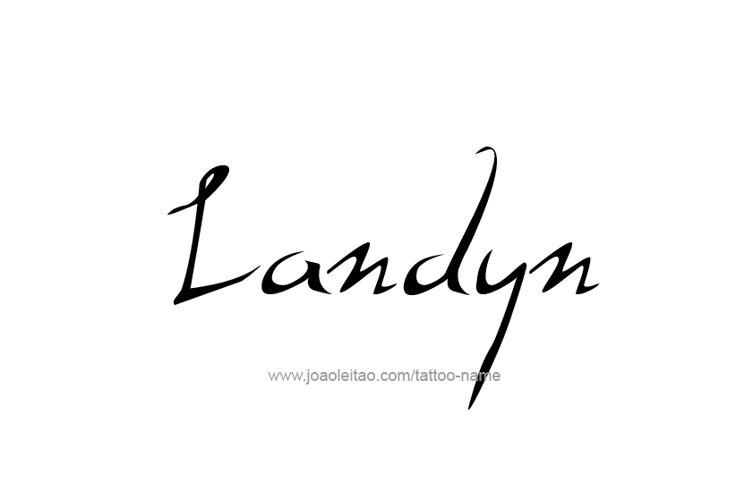 Tattoo Design  Name Landyn   