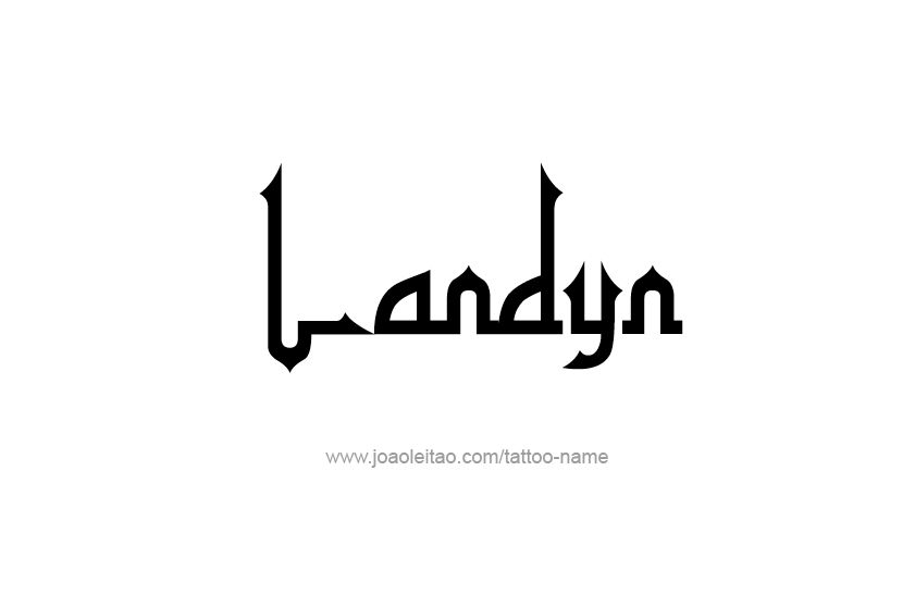 Tattoo Design  Name Landyn   