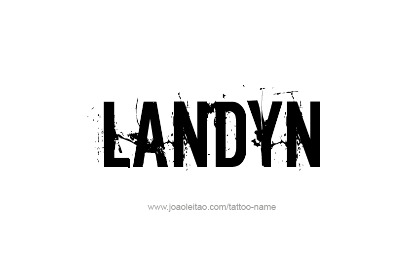 Tattoo Design  Name Landyn   