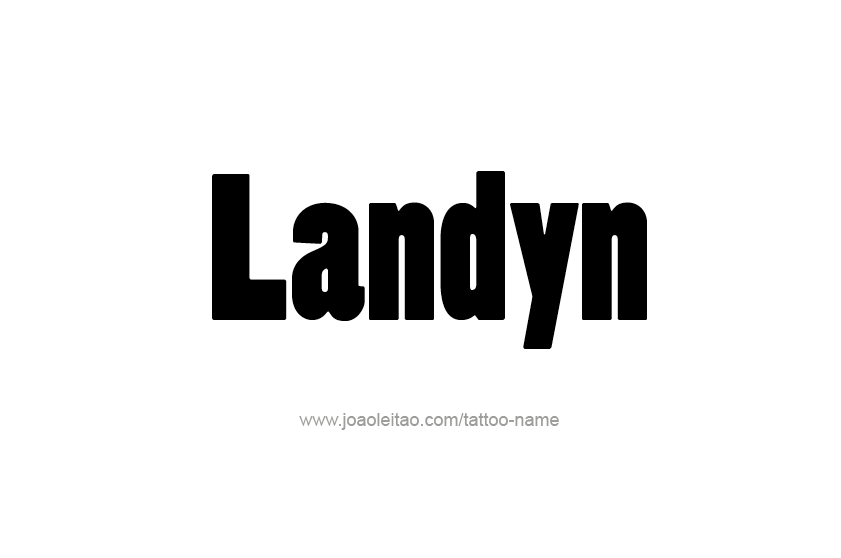 Tattoo Design  Name Landyn   