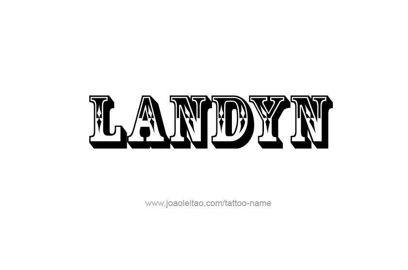 Tattoo Design  Name Landyn   