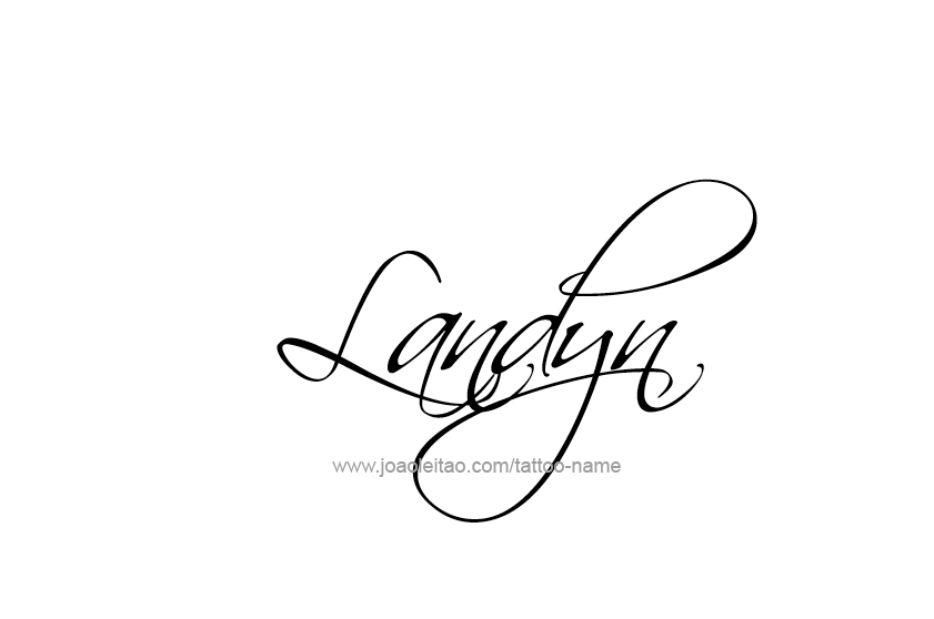 Tattoo Design  Name Landyn   