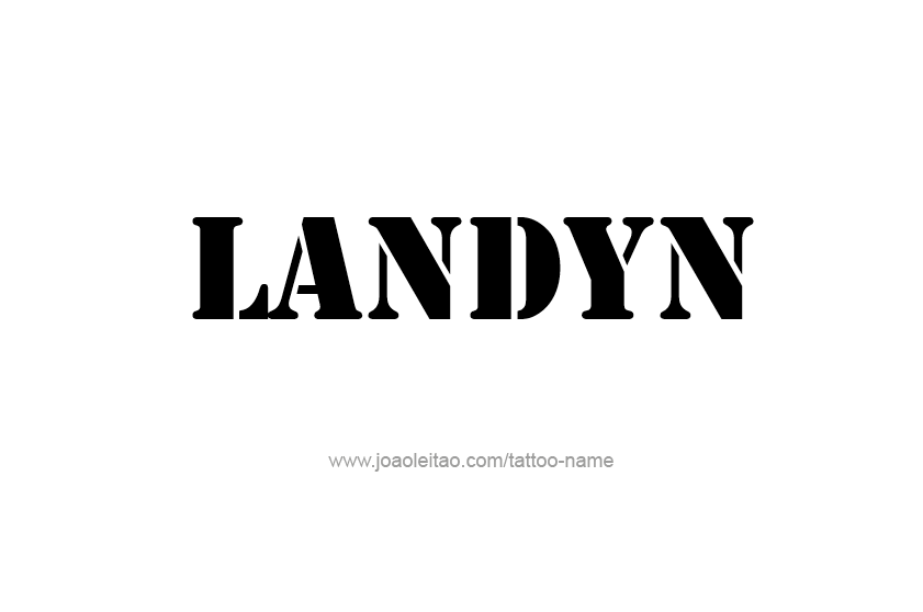 Tattoo Design  Name Landyn   