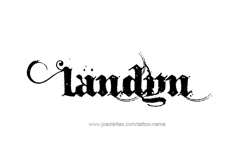 Tattoo Design  Name Landyn   