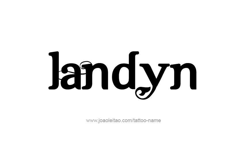 Tattoo Design  Name Landyn   