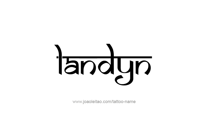 Tattoo Design  Name Landyn   