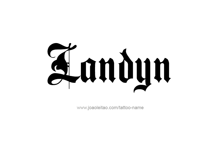 Tattoo Design  Name Landyn   