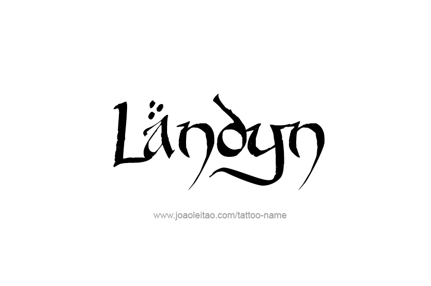 Tattoo Design  Name Landyn   