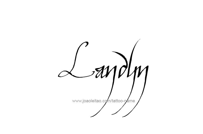 Tattoo Design  Name Landyn   