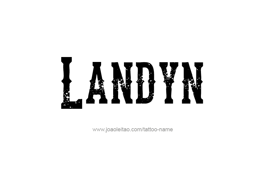 Tattoo Design  Name Landyn   