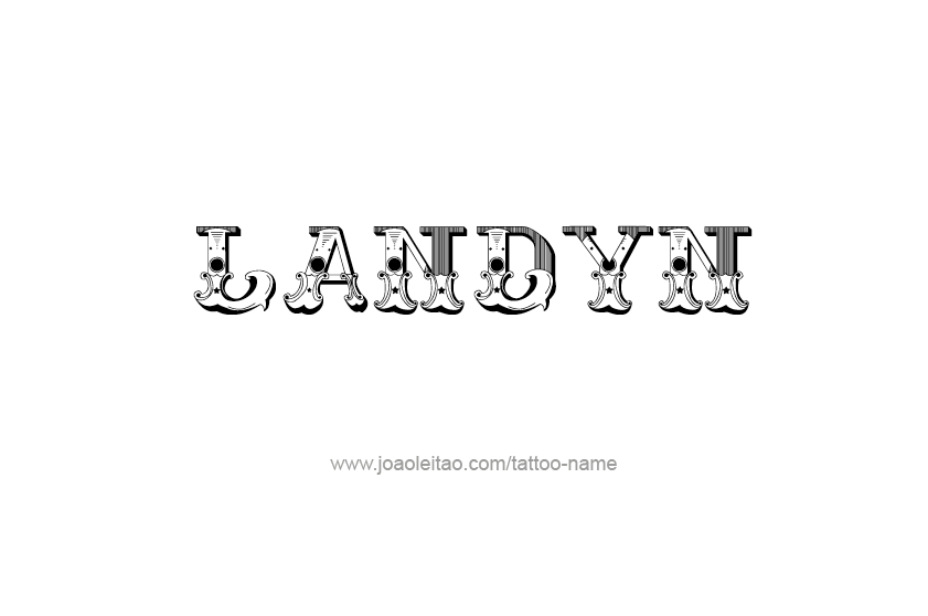 Tattoo Design  Name Landyn   