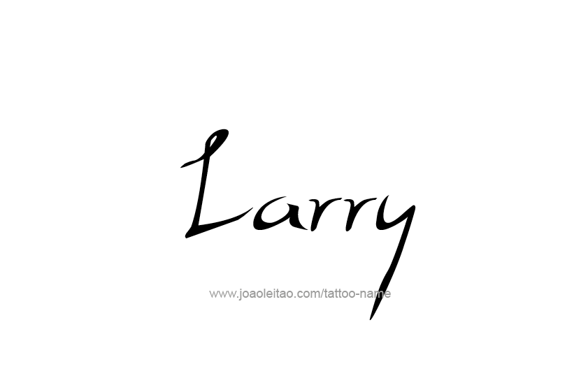 Tattoo Design  Name Larry   