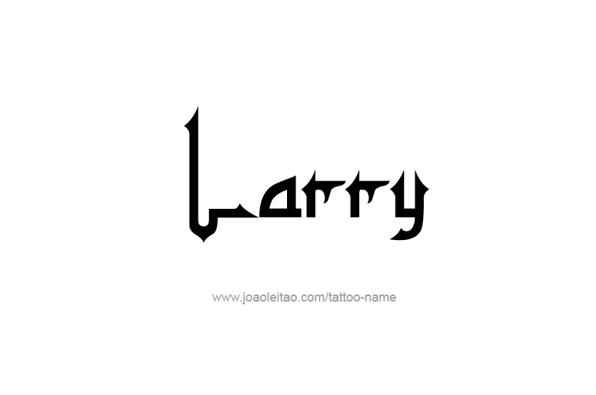 Tattoo Design  Name Larry   