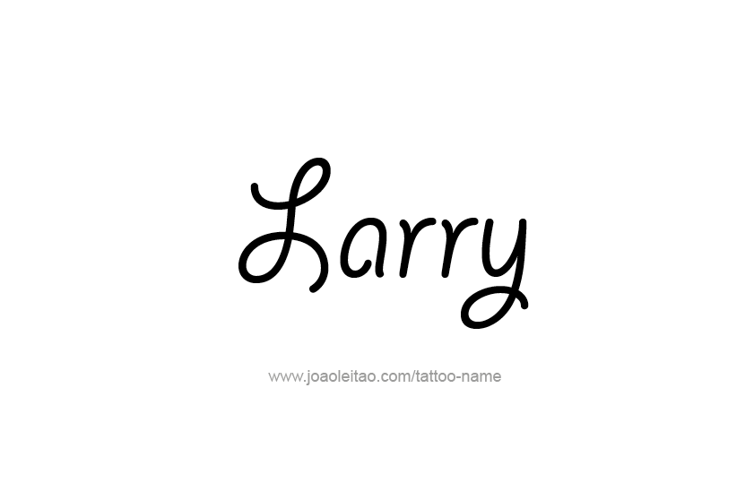 Tattoo Design  Name Larry   