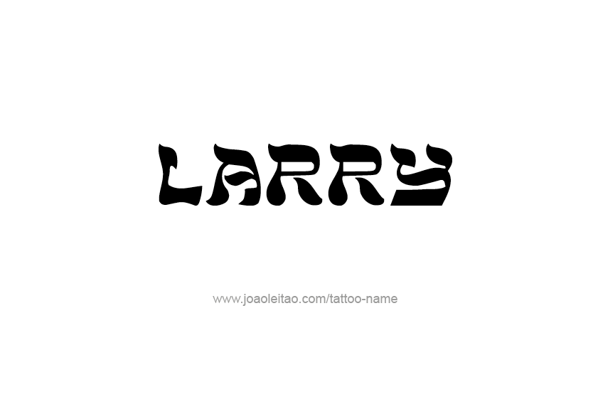 Tattoo Design  Name Larry   