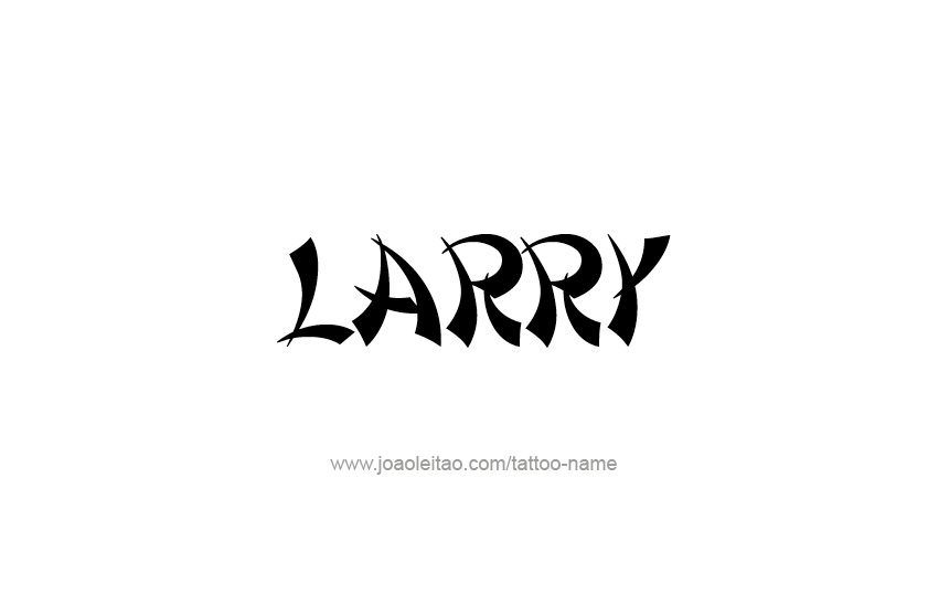 Tattoo Design  Name Larry