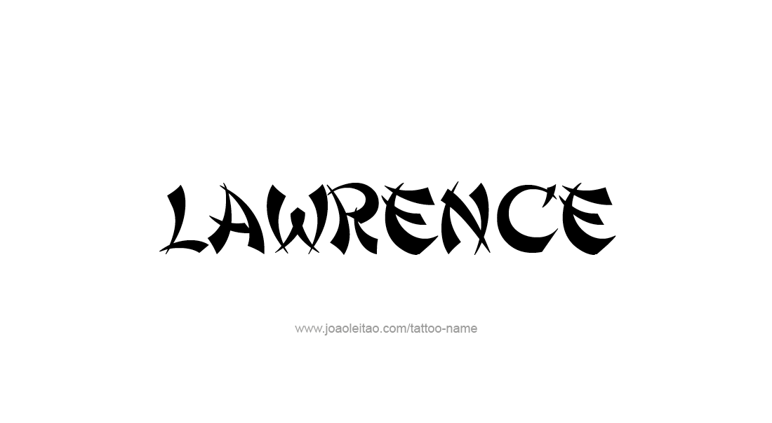 Tattoo Design  Name Lawrence