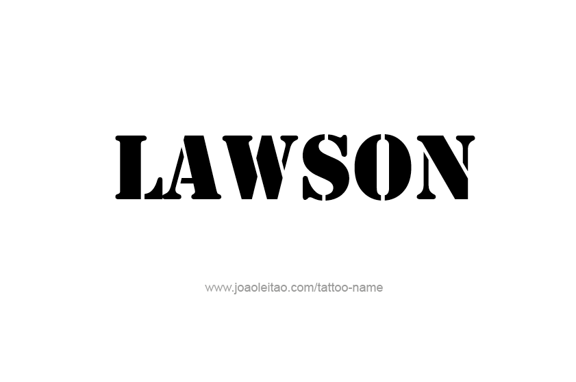 Tattoo Design  Name Lawson   