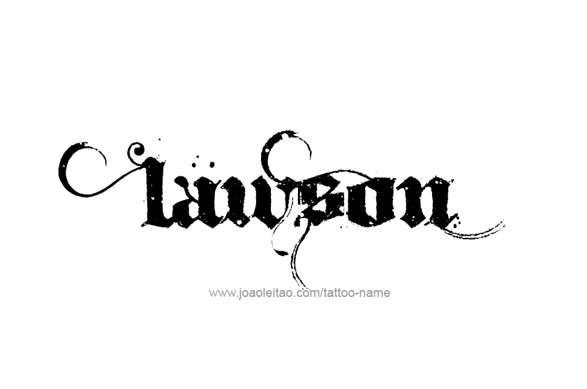 Tattoo Design  Name Lawson   