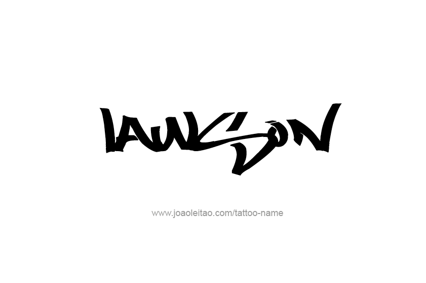 Tattoo Design  Name Lawson   