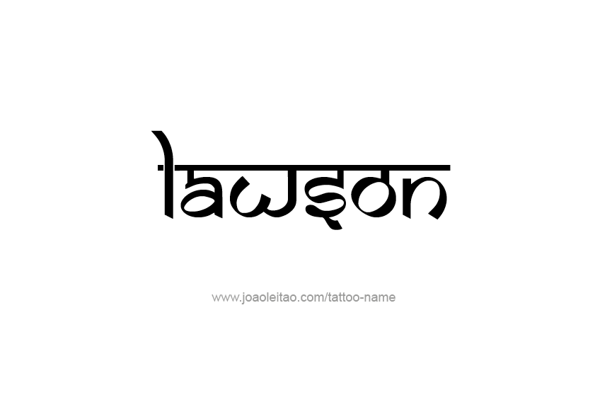 Tattoo Design  Name Lawson   