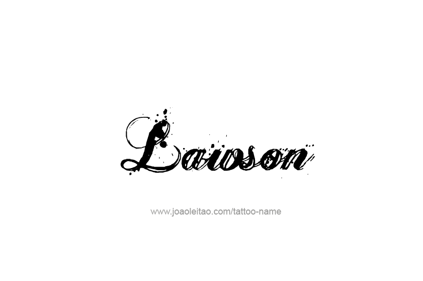 Tattoo Design  Name Lawson   