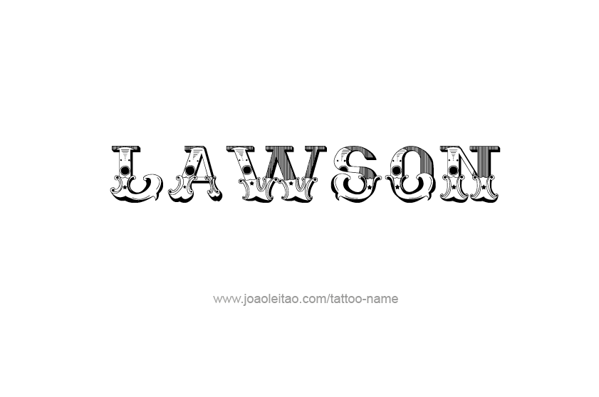 Tattoo Design  Name Lawson   