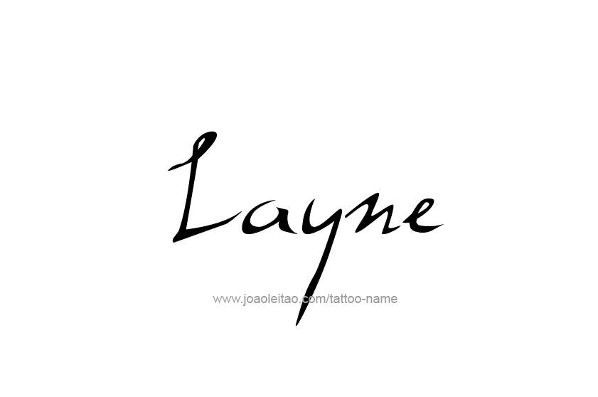 Tattoo Design  Name Layne   