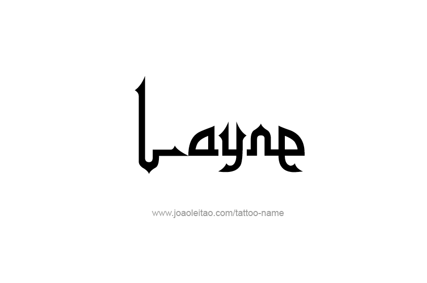 Tattoo Design  Name Layne   