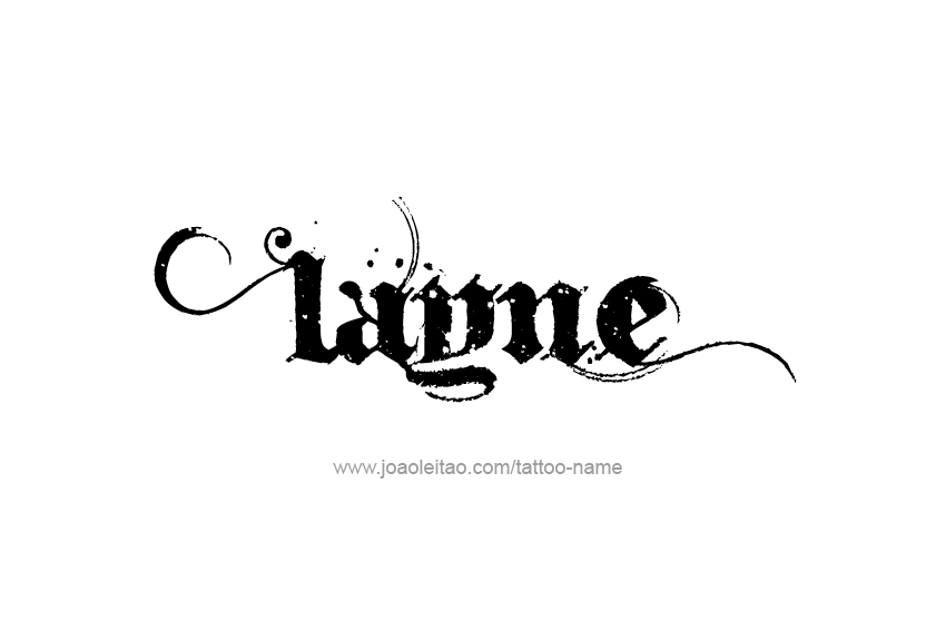 Tattoo Design  Name Layne   