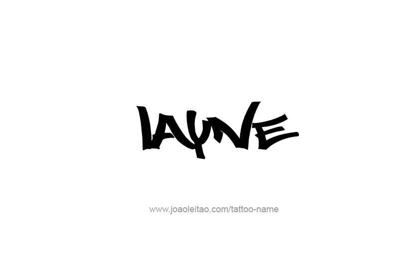 Tattoo Design  Name Layne   