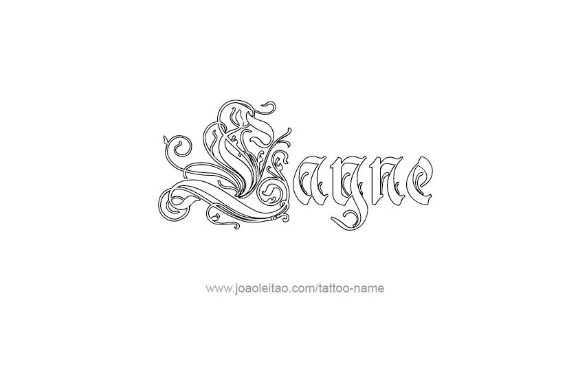 Tattoo Design  Name Layne   