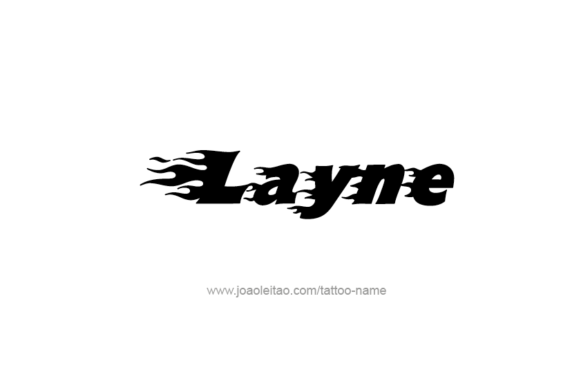 Tattoo Design  Name Layne   