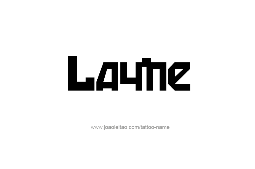 Tattoo Design  Name Layne   