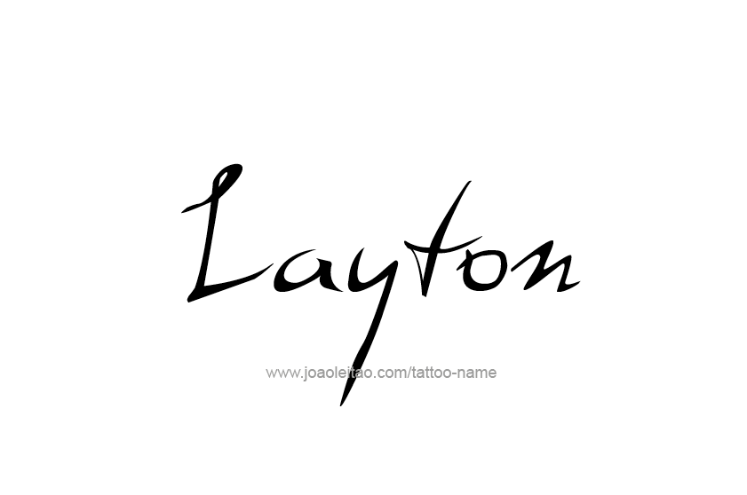 Tattoo Design  Name Layton   