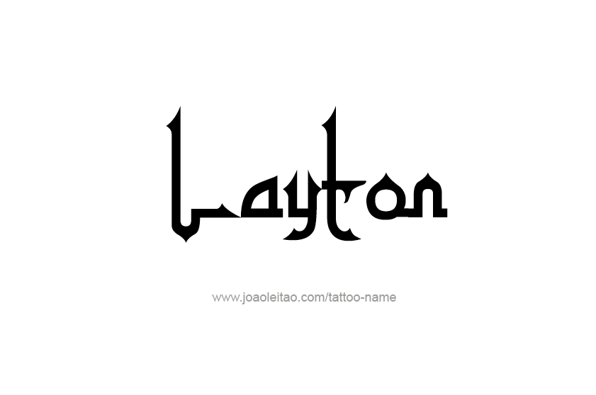 Tattoo Design  Name Layton   