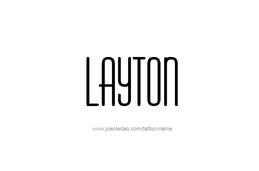 Tattoo Design  Name Layton   