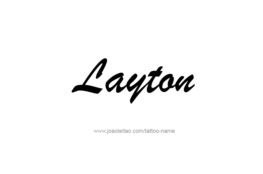 Tattoo Design  Name Layton   