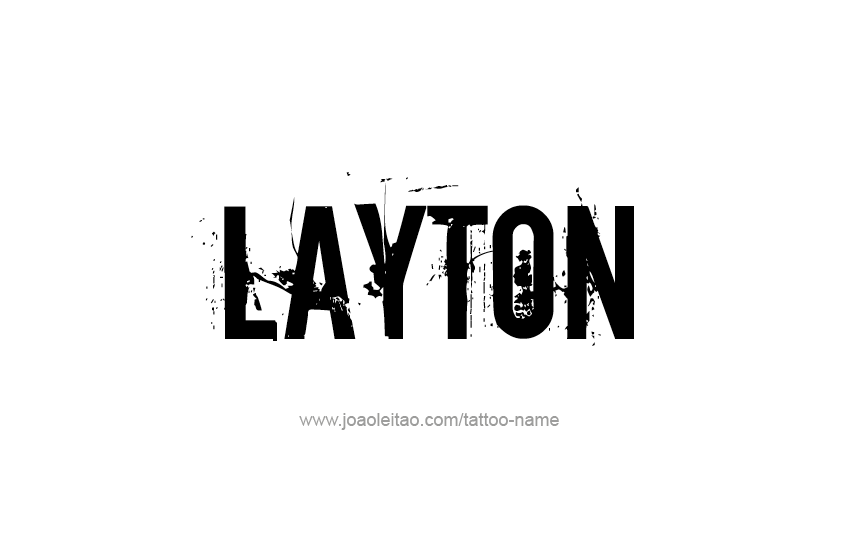 Tattoo Design  Name Layton   