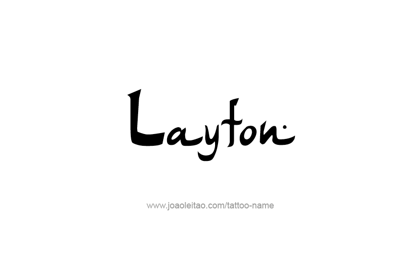 Tattoo Design  Name Layton   